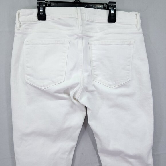 Frame Jeans Womens Size 28 White Denim Le Garcon Tapered Leg Crop 27" - Picture 10 of 14